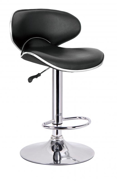 Bahama Swivel Bar Chair With Black Faux Leather